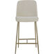 Zeke 37.75 inch Antique Brass / Bergen Ivory Counter Stool